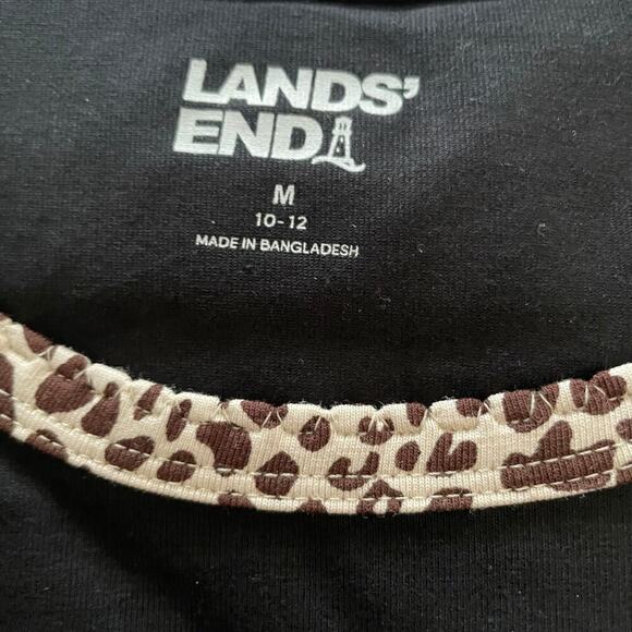 Lands End NEW Size Medium Alabaster Leopard 2 Piece Pajama Set - Picture 4 of 5